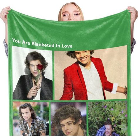 Tapis étoile personnalisé Harry Styles 80x100 cm, modèle BL602E-4, couverture décorative de qualité supérieure (1/3)