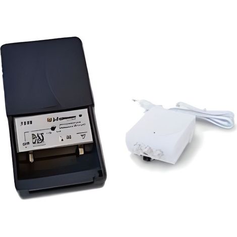 KIT PRÉAMPLIFICATEUR D’ANTENNE TV JOHANSSON POUR TNT HD AVEC FILTRE 5G/LTE ACTIF ET AVEC ALIMENTATION. KIT PRÉ-AMPLIFICATEUR UHF 15