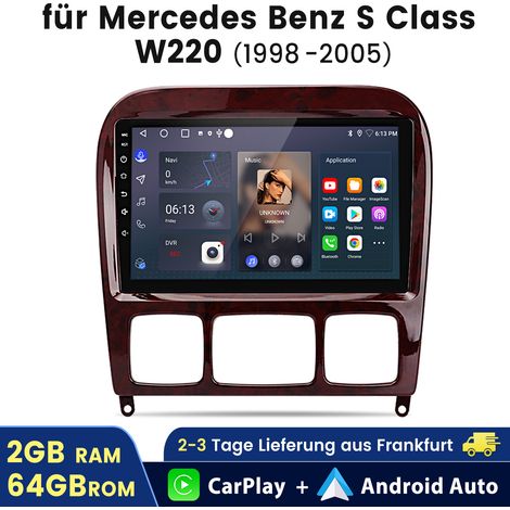 Autoradio JUNSUN Pour Mercedes-Benz Classe S W220 S280 S320 S400 Android 14 CarPlay 2+64GB (1/5)