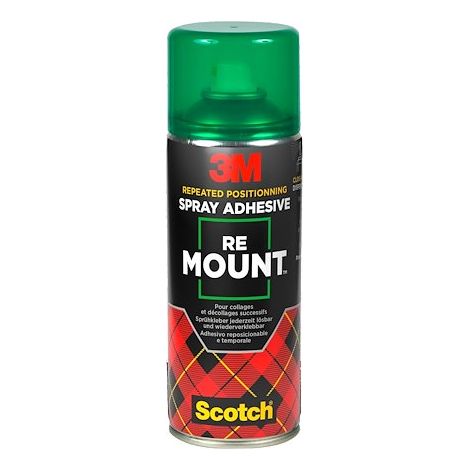 3M RE MOUNT COLLE AÉROSOL REPOSITIONNABLE LONGUE DURÉE 400 ML YP-2080-6065-4 (1/2)