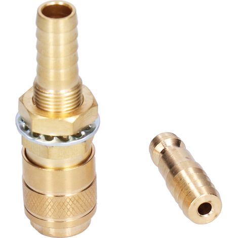 Schnellkupplung aus Messing für WIG-Schweißbrenner, M10, goldfarben (1/5)