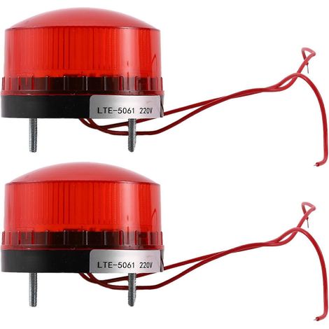 2 rote industrielle LED-Blitzleuchten 220V AC LTE-5061 (1/5)