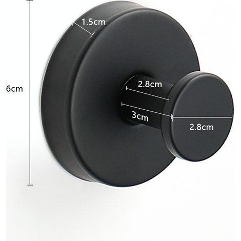Duschhaken mit Saugnapf, abnehmbare Saugnapfhaken zum Aufhängen von Bademänteln an Badezimmerwänden, Küchen, Glas, Spiegeln und Fliesen Luffaschwamm - schwarz (4er-Set)