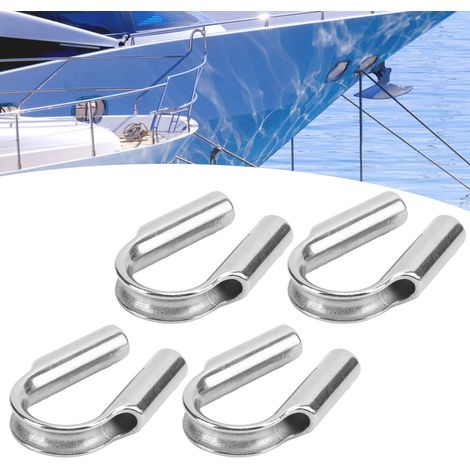 10 Pièces Manchons Tube Acier Inoxydable 304 Protection Câble Treuil Accessoires Nautiques M6