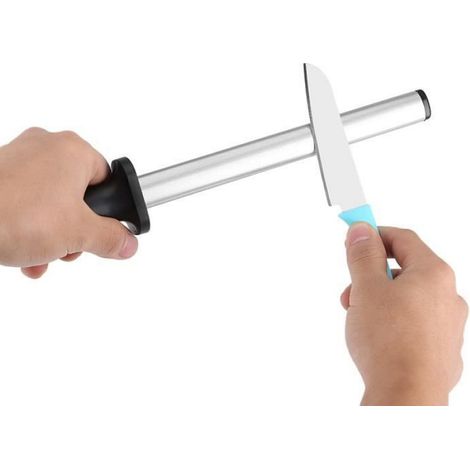 Fusil Aiguiseur Ovalaire de Couteaux Pierre à Aiguiser Professionnel en Diamant Affûteur avec Support Anti-dérapant Maison-CET (1/4)