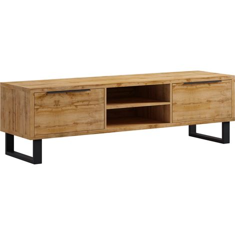 Mueble TV 2 cajones 180 cm Eden Madera y Metal (1/5)