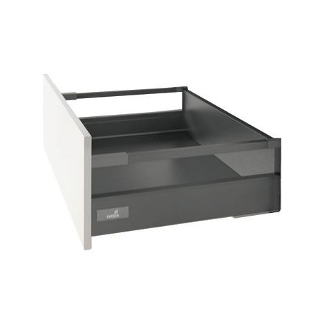 Kits Innotech Atira avec coulisses - Push To Open 30 kg - tiroir casserolier tringles H144 mm - 470 mm - Argent - HETTICH
