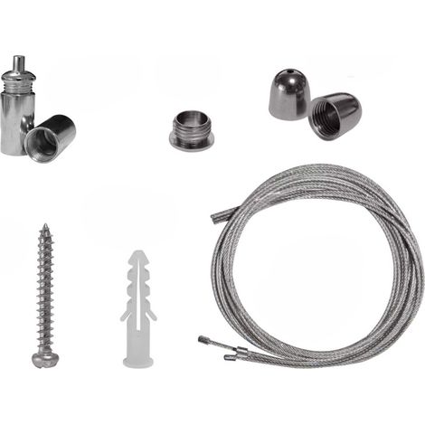 Alcapower Kit di sospensione professionale per pannelli LED, set cavi in acciaio regolabili con attacco a soffitto, installazione versatile, 100cm (1/2)