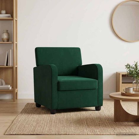 vidaXL Sillón Verde oscuro Terciopelo (1/5)