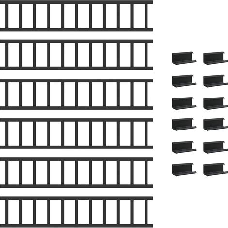 Black 600 x 2.5 x 20 cm Steel vidaXL