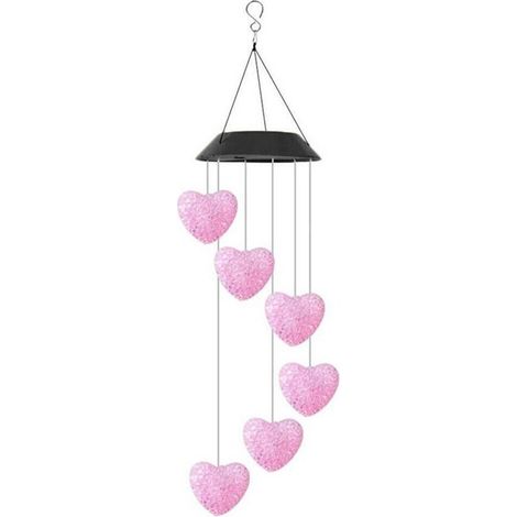 Carillon éolien solaire LED Longziming – Éclairage de jardin à 7 couleurs changeantes, guirlande lumineuse décorative à suspendre pour l'extérieur (1/5)