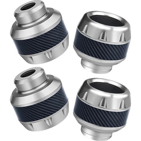 Protector de rueda de motocicleta, construcción de aleación, ajuste universal, 4 piezas, plata A (1/2)