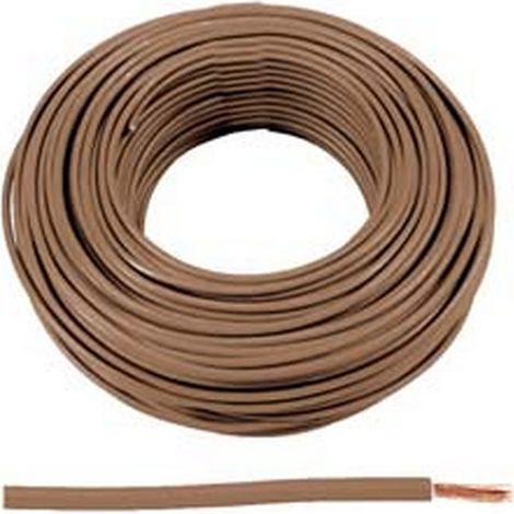 100MT CAVO ELETTRICO UNIPOLARE ANTIFIAMMA MARRONE FS17 - 1x mmq.1,5 colore marron