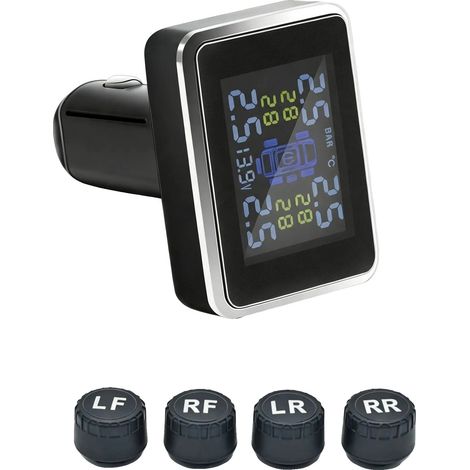 TPMS, monitoreo inalámbrico en tiempo real, pantalla digital, color externo (1/2)
