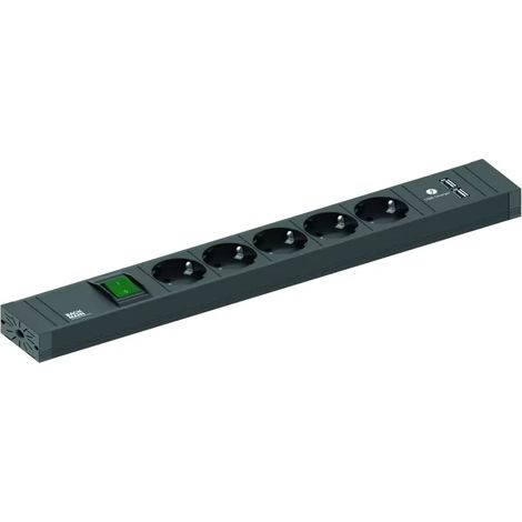 Bachmann CONNECT LINE 5xCEE7/3 1xSchalter 1xUSB Strom 2,0m 420.0021 (1/2)