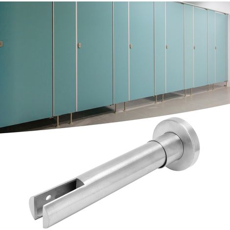 Support de fixation en acier inoxydable pour robinet en verre, quincaillerie pour toilettes publiques (1/5)
