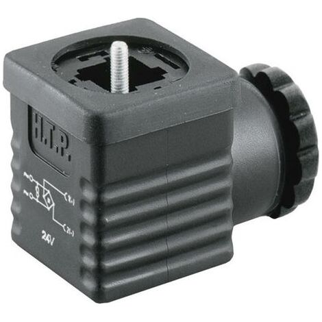 Connecteur de vanne avec redresseur en pont HTP G1NU2RV1 noir Pôle:2 + PE 1 pc(s) (1/2)