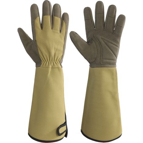 Gants de jardinage antidérapants et anti-perforation, gants de soudure, gants longs, résistants à la perforation et à l'usure, durables, confortables et respirants - verts (1/5)