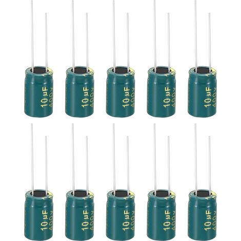 10 Pcs Condensateurs Électrolytiques 400V 10uF 10x17mm Aluminium (1/5)