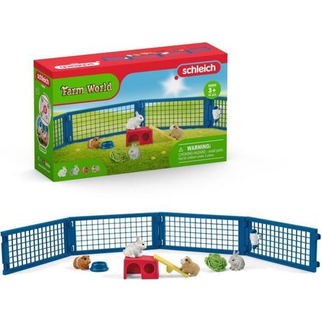 Maison pour lapin et cochons d'inde, coffret figurine et accessoires, Cadeau pour Garçons et Filles - Jouet 3 Ans et + -schleic (1/5)