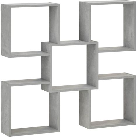 Wall Shelf Concrete Grey 99.5 x 17 x 91 cm Engineered Wood vidaXL (1/5)