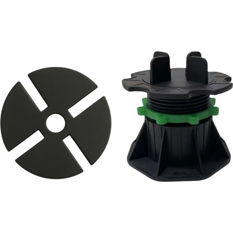 Plot réglable 50-80 mm dalle et carrelage avec cale anti-bruit 78 mm - Coloris - Noir