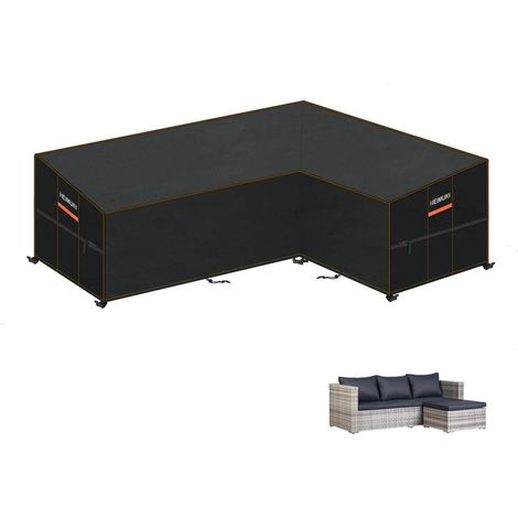Gartenmöbel Abdeckung L-Form Sofa Wasserdicht mit Belüftung, Winddicht, UV-Schutz (1/5)