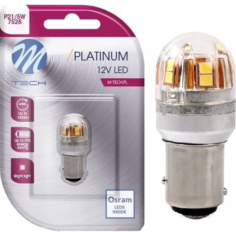 Bombilla LED Osram P21/5W 15xSMD 12/24V blanca (1/5)