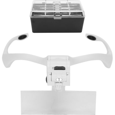 Loupe frontale lumineuse LED 1,0x-3,5x pour extensions de cils, bandeau loupe (1/5)