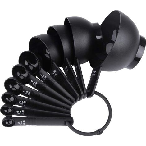 Cuillère Doseuse - Plastique Alimentaire Sans BPA - 10 Pièces avec Graduations ml et Tasses - Pour Pâtisserie et Dosage Ingrédients Secs - Lot Complet (1/5)