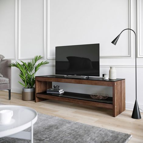 TV-Möbel Selene Walnuss-Kiefernholz 140x45x40 cm (1/5)