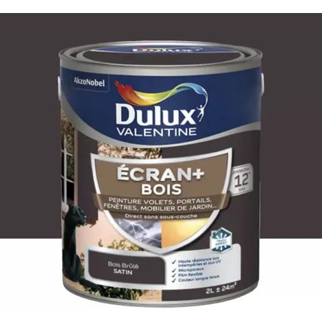Peinture DULUX VALENTINE Ecran+ Bois Bois brulé 2 L (1/4)