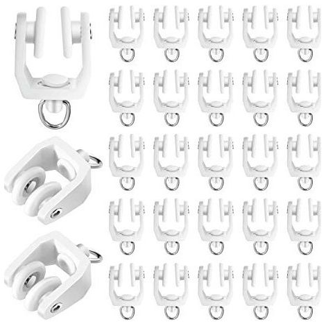 Curved track with beaded rollers, silent beaded roller curtain track with flexible guide rails and rollers (15 pieces) (1/5)