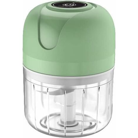 Electric Meat Grinder, Mini Electric Chopper, 250ml, Electric Kitchen Chopper with USB Charger, Onion Chopper with 3 Blades (1/5)