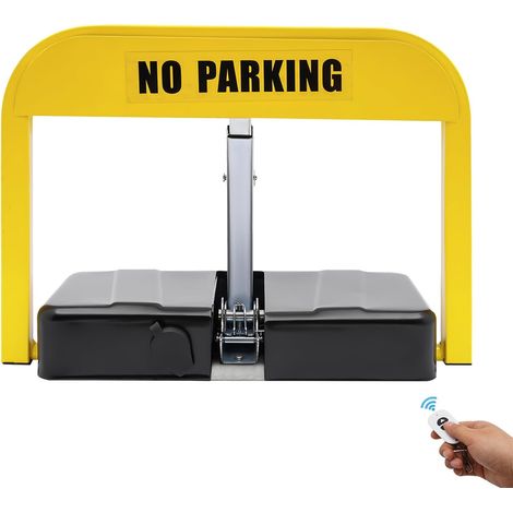 HAUTOUR Barrière de parking automatique - pliable Verrouillage de stationnement avec 2 télécommandes Portée de 49ft Conception à trois piliers 3-4 mois Durée verrouillage de stationnement P67 étanche (1/5)
