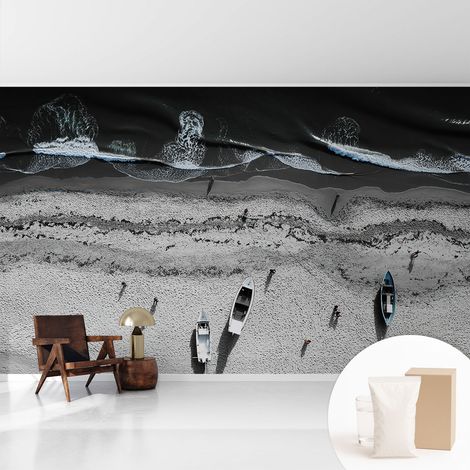 Tapete Vliestapete mit Kleber - Fototapete mit Motiv - Wandtapete modern - Wandgestaltung Strandruhe 416x254 cm (1/5)