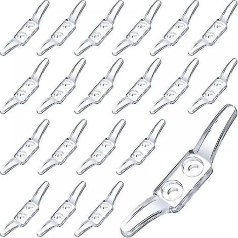 Taquet de cordon transparent, enrouleur de cordon aveugle, taquets de corde murale, crochets de cordon en plastique pour stores, rideaux, cordes de pare-soleil, 20 pièces