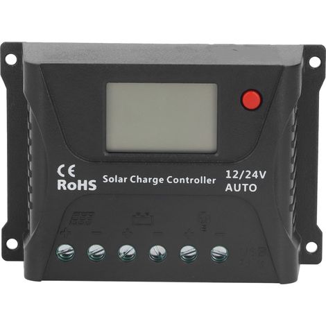 PWM-Solarladeregler mit LED-Anzeige, USB-Anschluss, 10 A, 12 V/24 V Batterie (1/5)