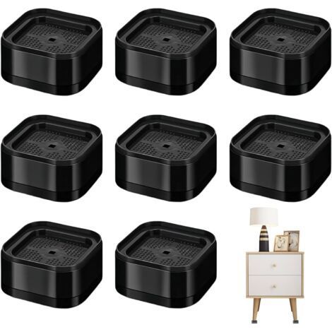 Rehausseur Pied de Table, 8 Pièces Rehausseur Table, Réglables de 3,5 cm, Empilables Rehausseur-Pied de Chaise, Adaptées aux Pieds de Meubles de Moins de 5 cm de Diamètre (1/5)