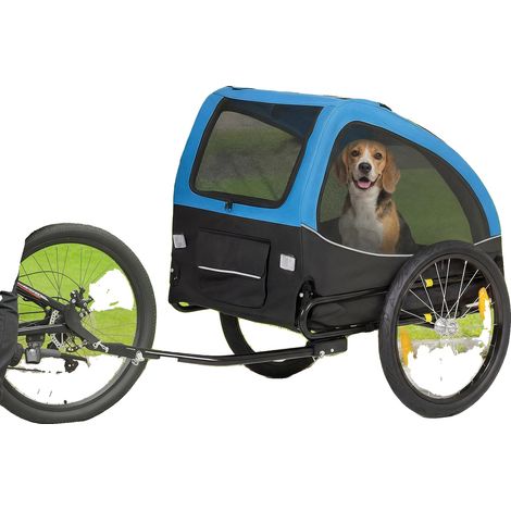 Hund Fahrradanhänger, strapazierfähiger Stoff, 30x25x28 Zoll, unterstützt 100 lbs, voll atmungsaktive Netzfenster, universelle Fahrradkupplung (1/5)