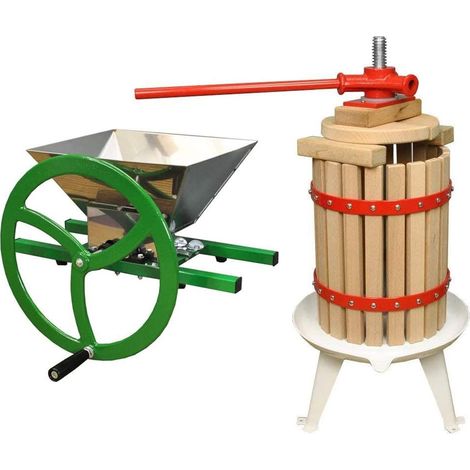 Manual Apple Scratter Pulper Pomace and Traditional Fruit and Apple Press (6 Litre) with Straining Bag