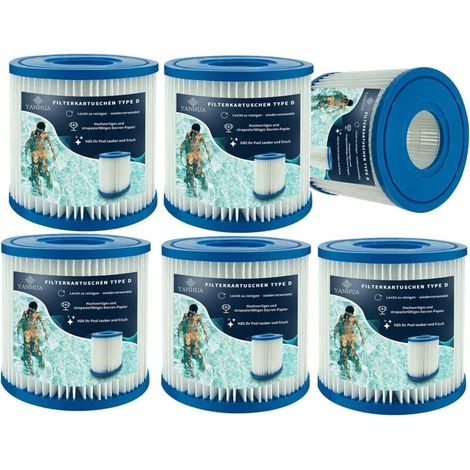 Cartouche filtrante Type D pour Summer. Cartouches filtrantes Type VII & Type D. pour Pool Pump SFS-350/600. RP-350. RX-600 (6) (1/5)