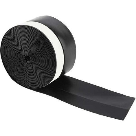 Bande d'étanchéité auto-adhésive pour porte fenêtre, 5M, 45mm, pour prévention de la poussière, des insectes et du vent (noir) (1/4)