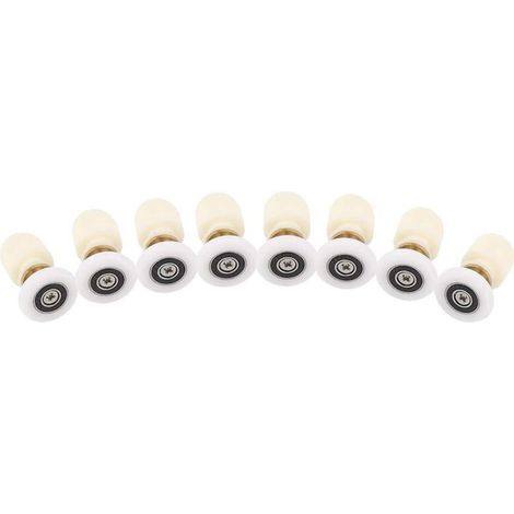 8pcs Rouleaux De Porte De Douche Laiton ABS Porte Coulissante Kit Roue Salle De Bains Runners Durable Porte De Toilette Poulies Accessoire Matériel Outil(25mm) (1/5)