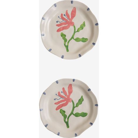 Pack de 2 platos llanos en gres Marneda SKLUM