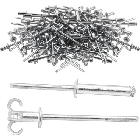 Rivets Fleur 4X12mm, 100 Pièces Rivets Aveugles Aluminium Noyau Fer (1/5)