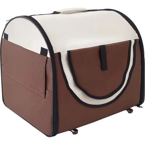 Hundetransportbox, faltbares Design, atmungsaktives Material, armeegrün (1/2)