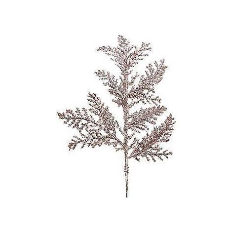 Künstliche Weihnachtsblumen, Kiefernzweige, Gras, Weihnachtsbaumkranz, festliche Dekoration - NMAOV (5 Stück, Roségold)