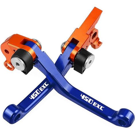 Gilt für 450EXC 450 EXC 2004 2005 2006 Motocross Klappbare Pivot Dirt Bike Brems- und Kupplungshebel Lenkerhebel Motorradbremsen 450EXC(Gelb) (1/5)