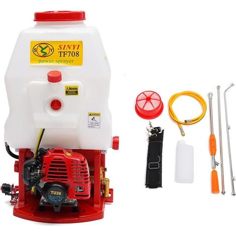 Gojoy – Pulvérisateur à pression arrière – Moteur à essence 25,4 CC – Capacité 20 l – Pompe haute pression – Débit 8 l/min